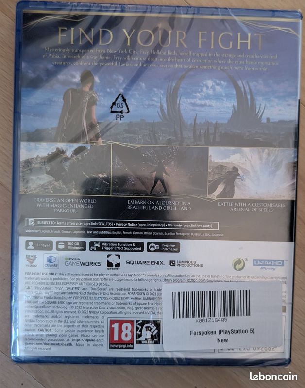 Jeu Forspoken Sur PS5 - Neuf Sous Blister