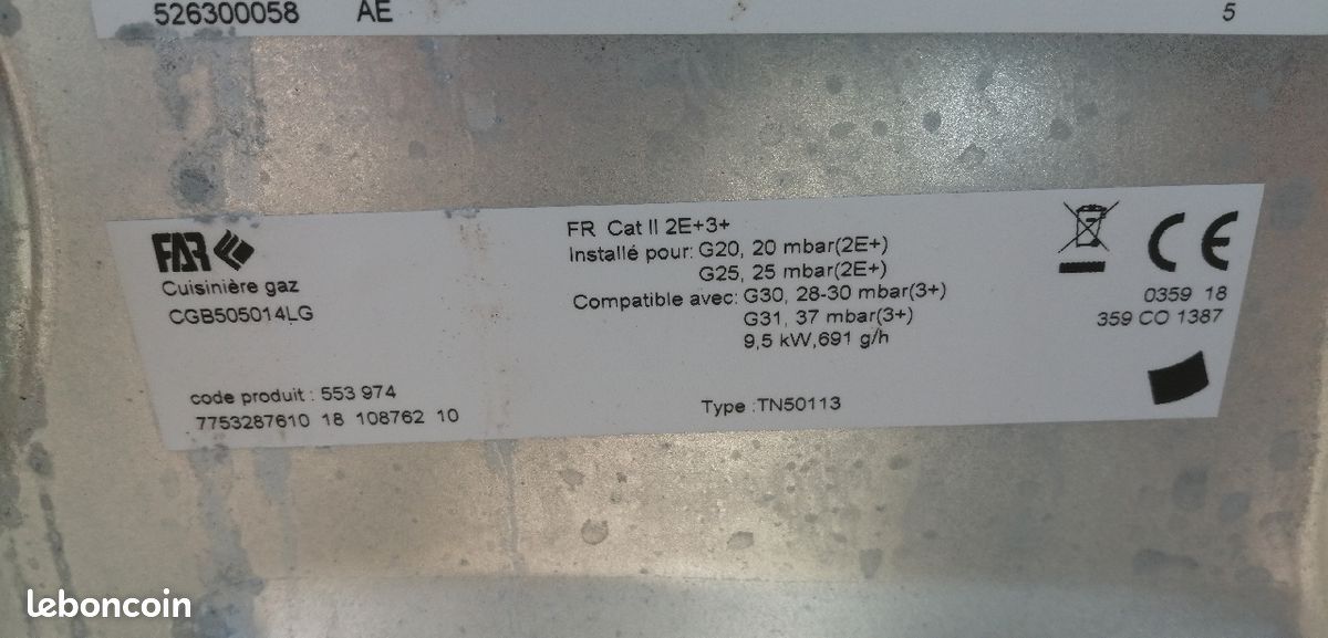 Brûleur complet gazinière Far semi rapide 65 mm (image 6)