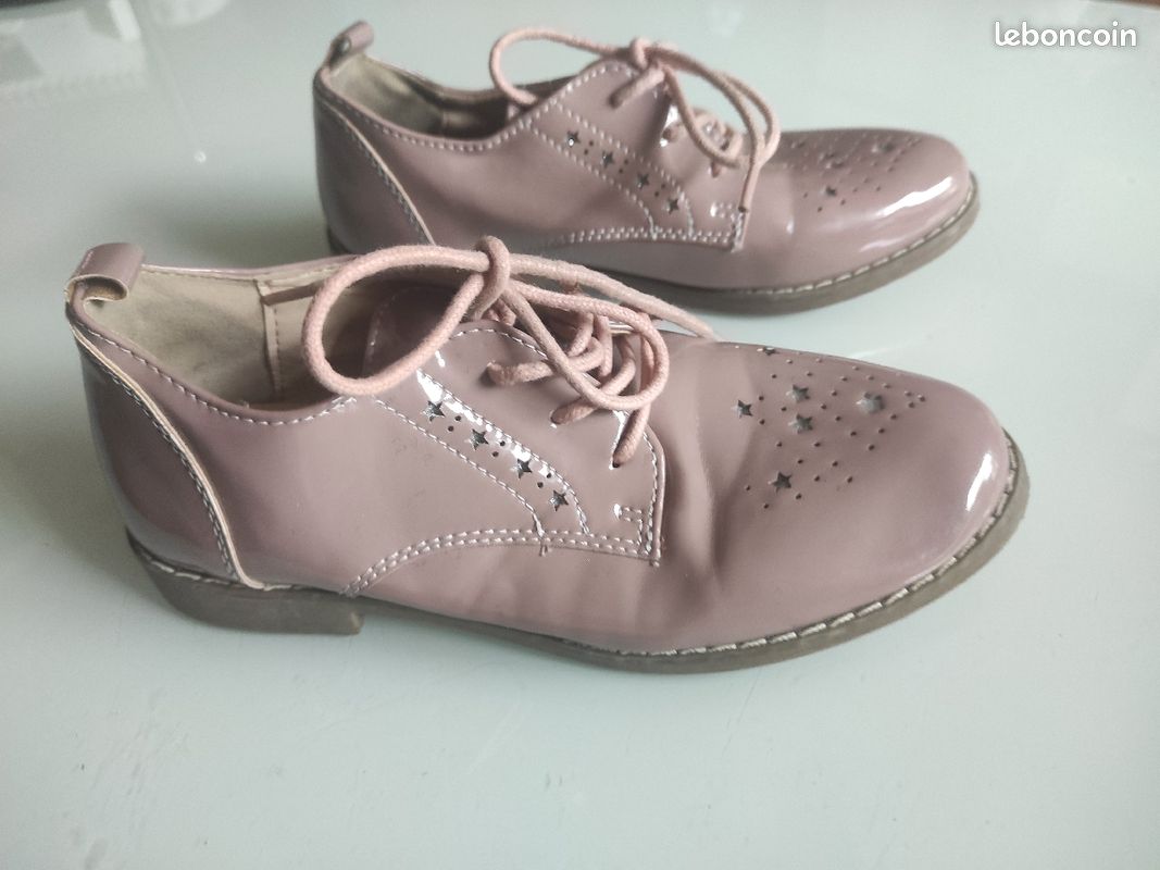 Derby T33 rose lisse. Chaussures . Lovely skull (image 2)