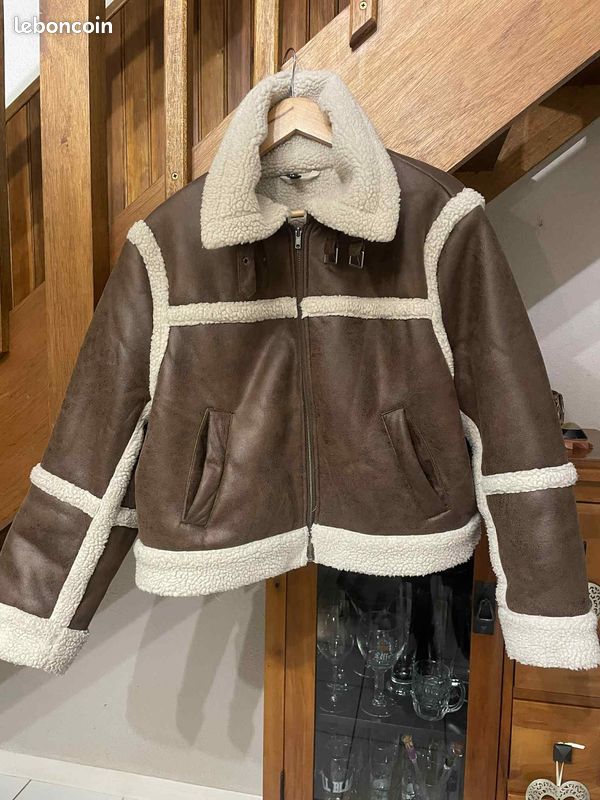 Manteau En Laine Chaud H&M Femme - Taille 36, Marron, Neuf Sans étiquettes