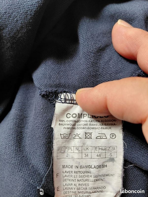 Polo garçon Complices – Taille 2 (env. 14-16 ans) – Bleu marine (image 3)