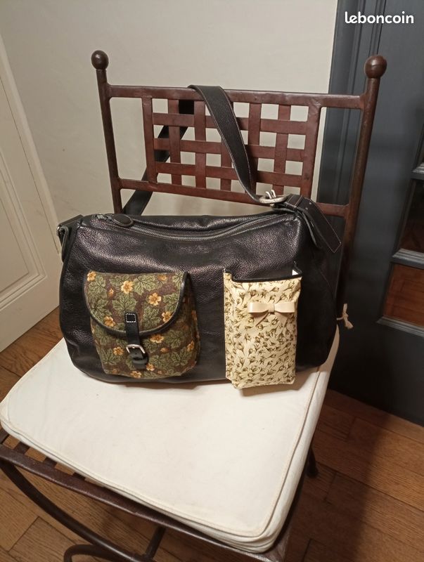 Sac à Main Modèle Unique Fourre-tout - Coton Et Cuir Multicolore - Taille Moyen - Neuf Sans étiquette