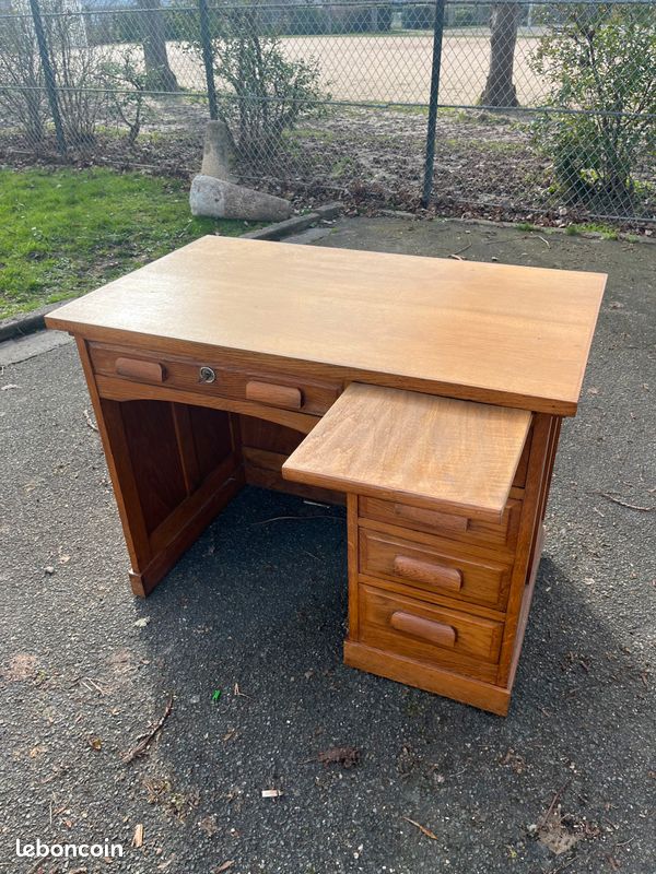 Bureau ancien années 20 en bois (image 7)