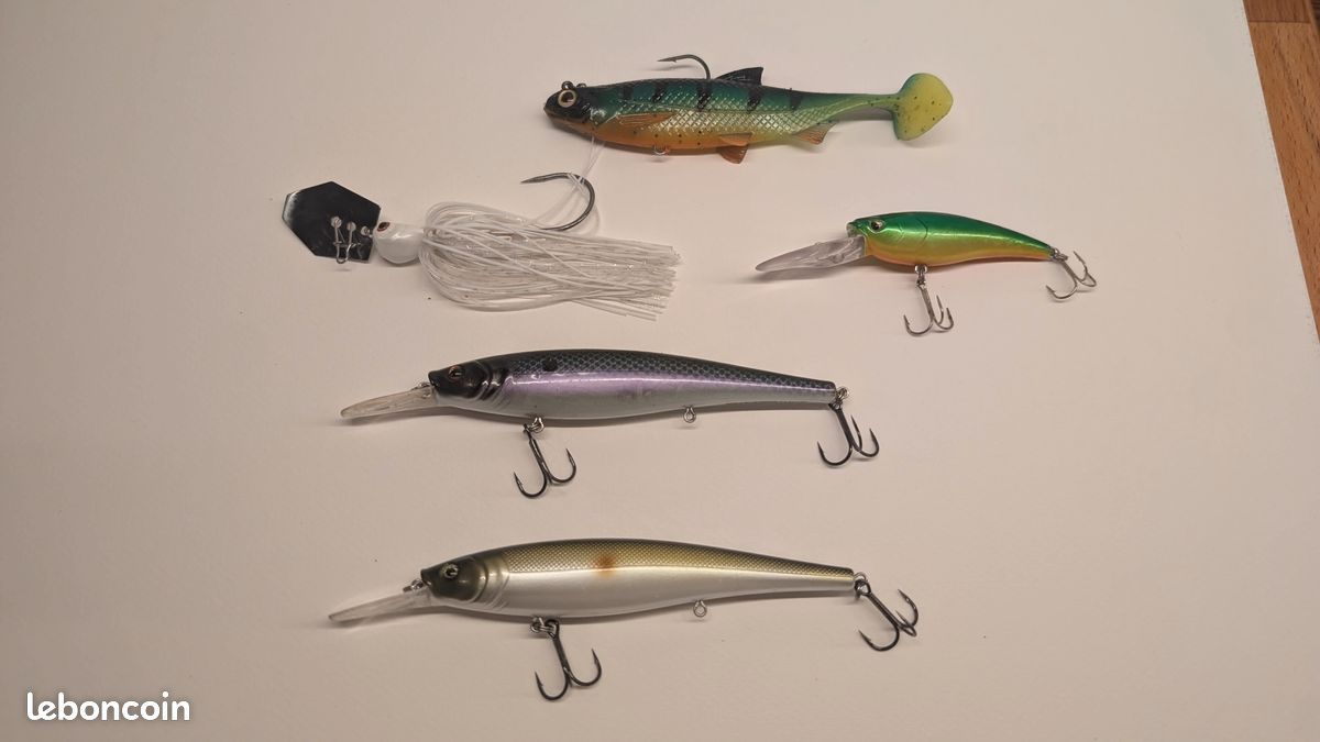 Lot Leurres De Pêche Bombardier Vintage Crankbait Texas Model 326798658345 Lot Leurres De Pêche Bombardier Vintage Crankbait Texas Model 326798658345