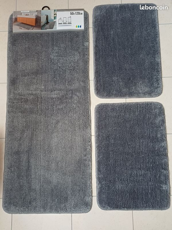 Tapis de bain gris (image 1)