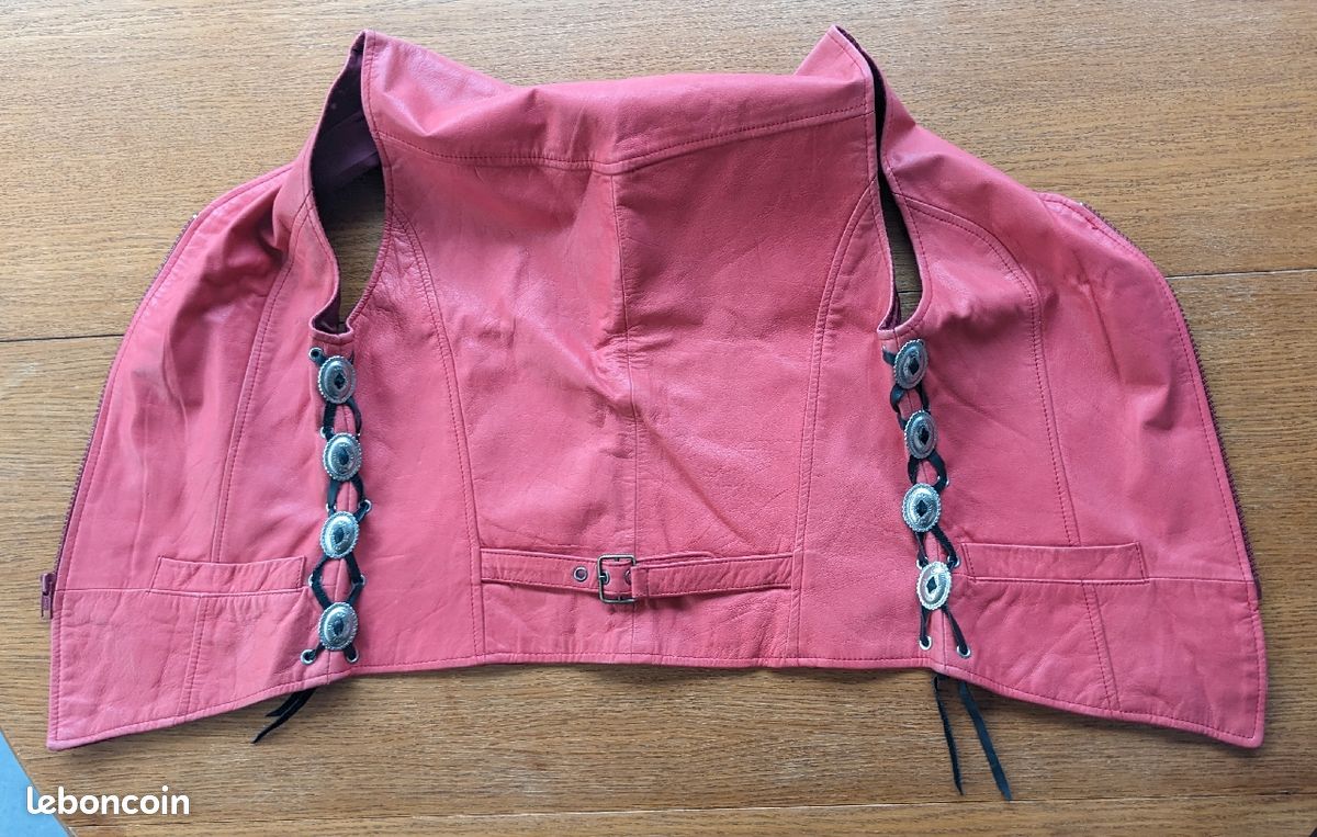 Gilet veste cuir femme (image 3)
