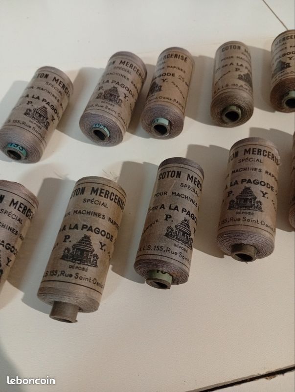 Lot de 10 bobine coton Mercerisé (pour machine rapide) lot8 (image 3)