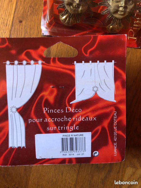 Pinces décoratives pour rideaux (image 3)