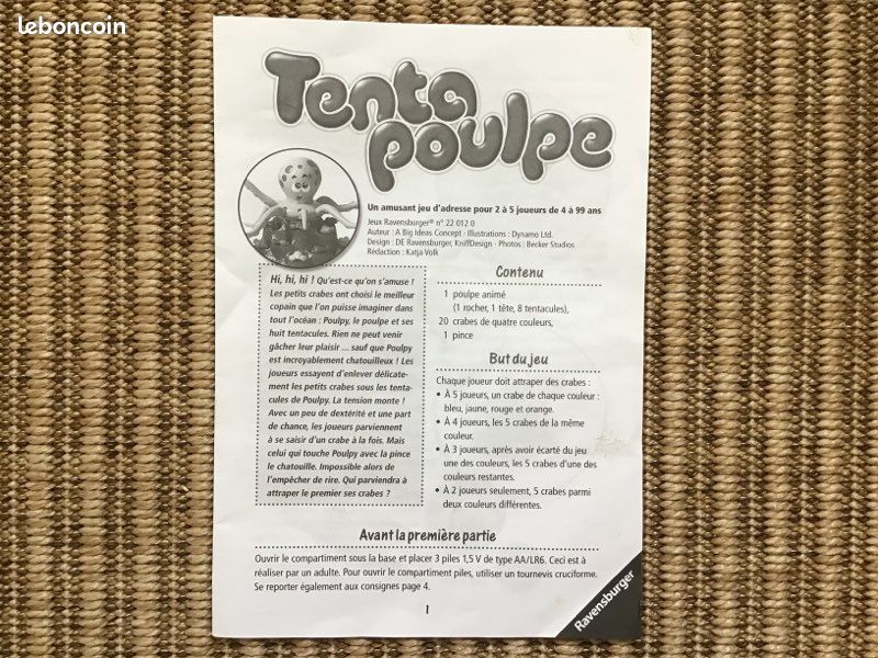 Jeux « tentapoulpe » RAVENSBURGER Très bon état (image 4)