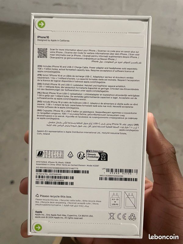 IPhone 16 Noir (image 2)