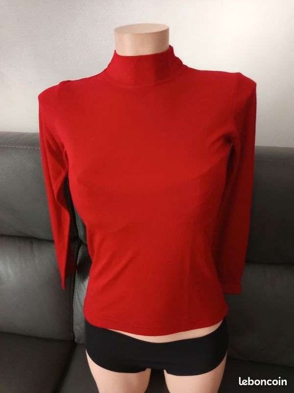 Sous pull femme 
Peu porté 
Taille 1
Viscose 70%
Polyester 30% (image 1)