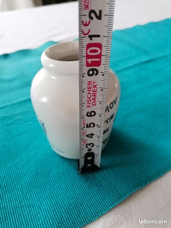 Rare ancien pot à moutarde POUPON, en faïence de LONGCHAMP avec couvercle (image 6)