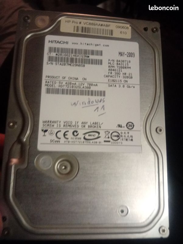 Disque dur 320 GB Windows 11 (image 1)