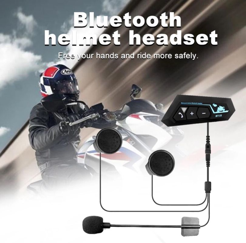 Top Micro Casque Moto Bluetooth 5.0 appele mains libres stéréo écouteurs  Antibruit Bluetooth Music.. Top Quality Produit Neuff - Équipement moto
