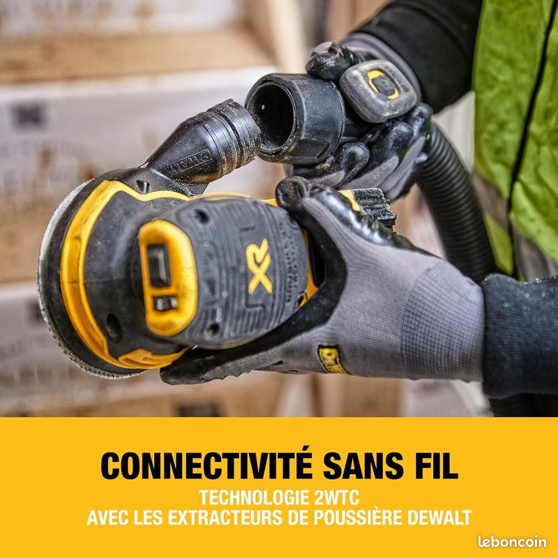 DEWALT - Ponceuse excentrique sans fil XR 18V Brushless, 125mm, Unité nue, DCW210N-XJ (image 4)