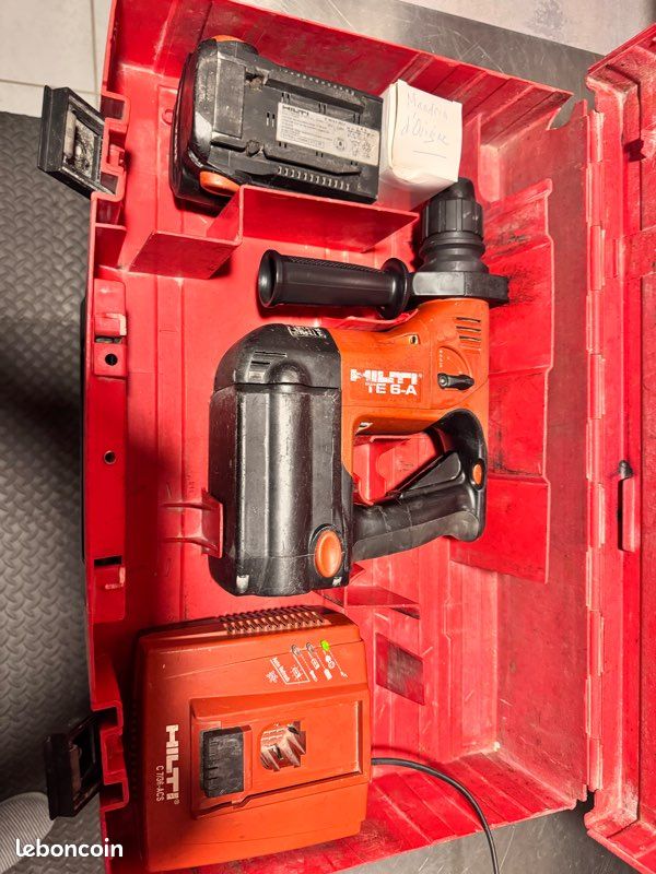 Rechargeable Rotary Hammer Drill 36V Hilti Te6-A Main Unit Charger Battery Case
