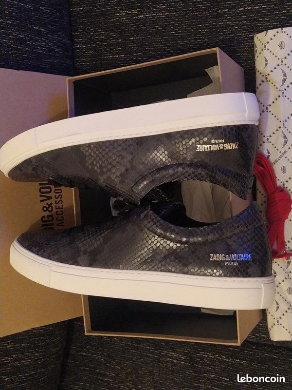 Zadig & Voltaire Baskets Cuir effet reptile Taille 45 (image 8)