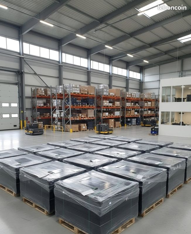 Déstockage clôture panneaux rigides 70 mètres x 1m73 hauteur à sceller gris anthracite 7016 (image 1)