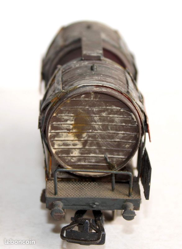 Unique jouef ho wagon bi-foudre vins de l'aube, plateforme tonneau citerne sncf (image 3)