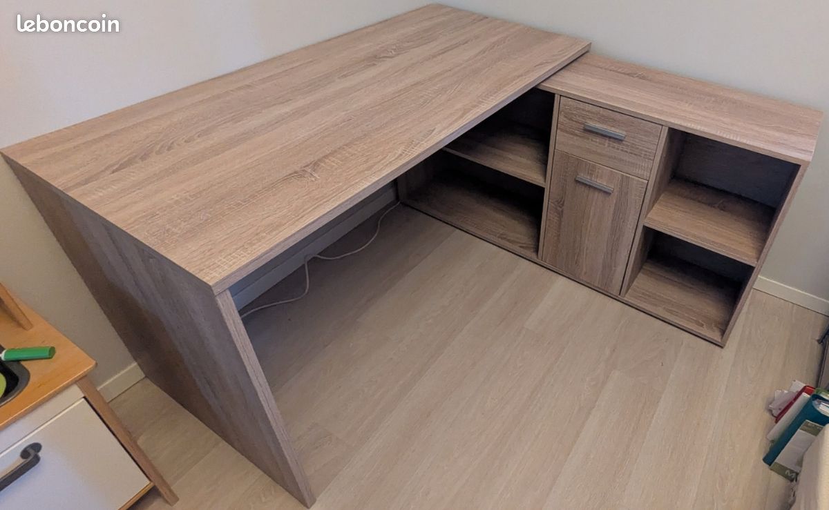 Bureau avec meuble amovible (image 1)