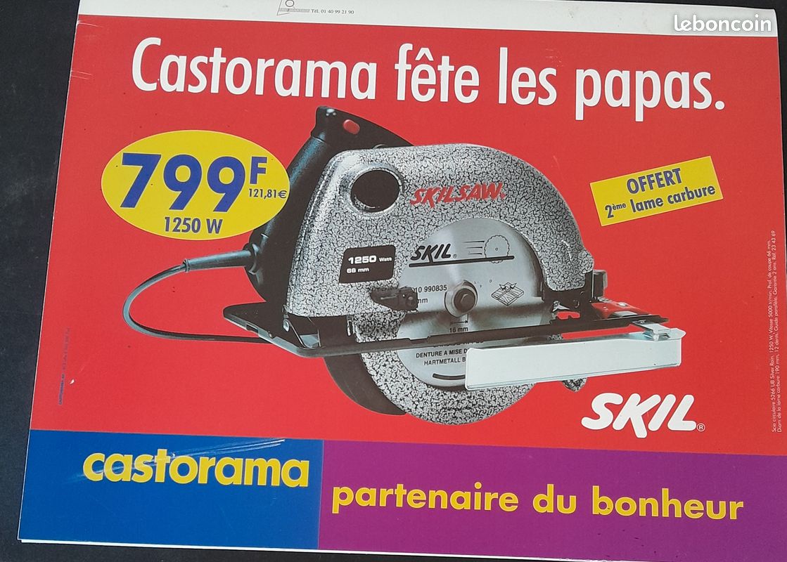Affiche plastifiee caddy castorama fete des peres (image 1)