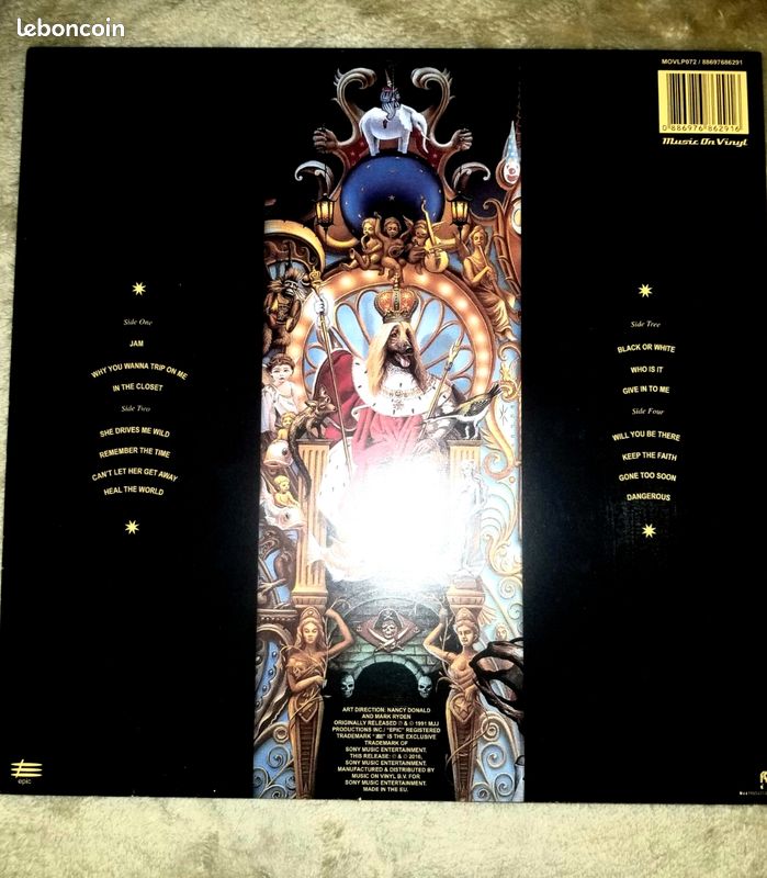 MICHAEL JACKSON DANGEROUS LP MUSIC ON VINYL 2010 180G audiophile smile (image 2)