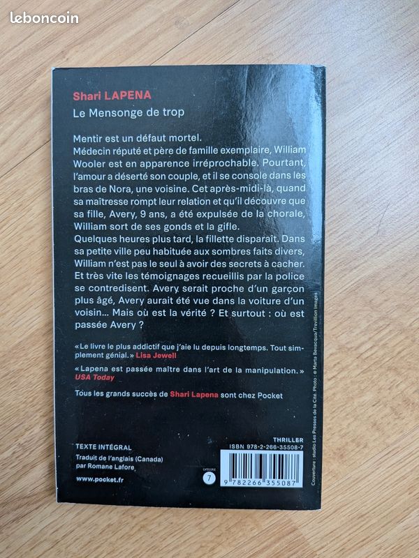 Livre Shari Lapena (image 2)