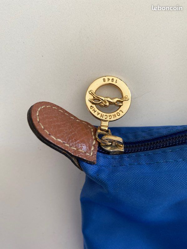 Sac Longchamp Pliage bleu taille S (image 3)