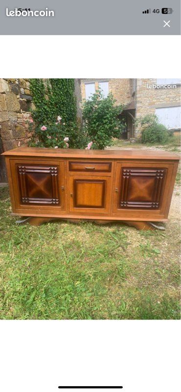 TBE joli buffet ancien en bois massif (image 2)