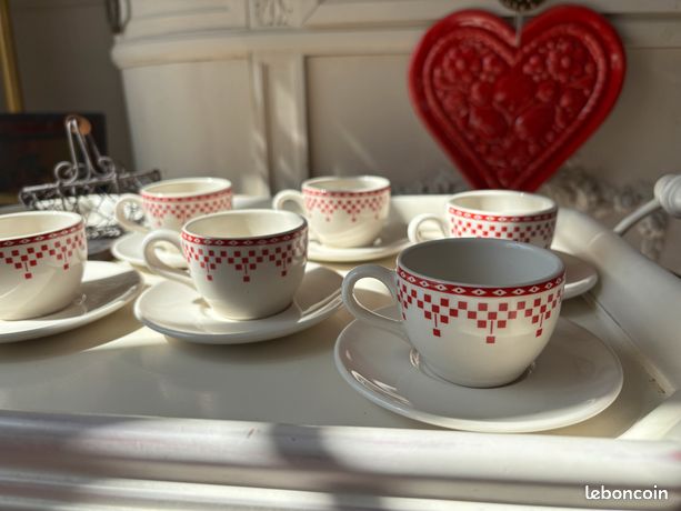 Sucrier boule damier rouge cerises Comptoir de Famille - Cosy Maison