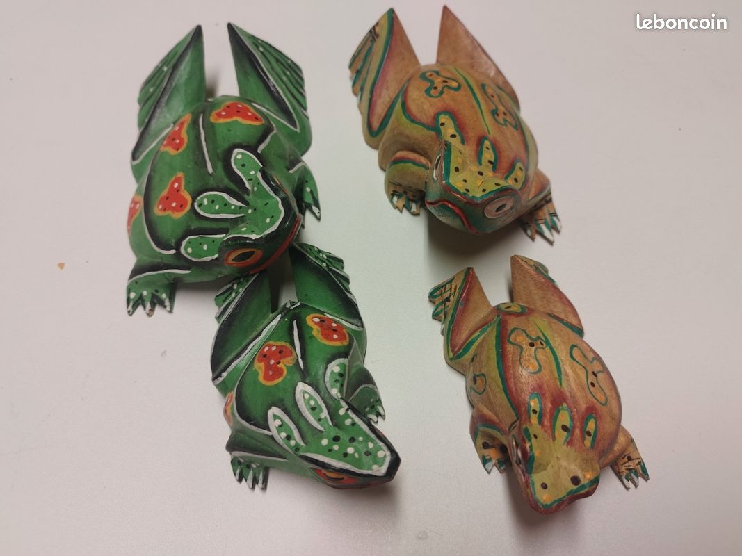 Grenouille en bois fait main (image 1)