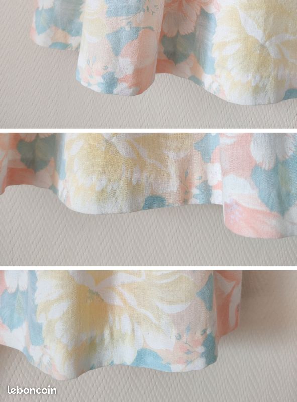 Adorable robe vintage fille manches courtes fleurie - Taille 5 ans (image 10)