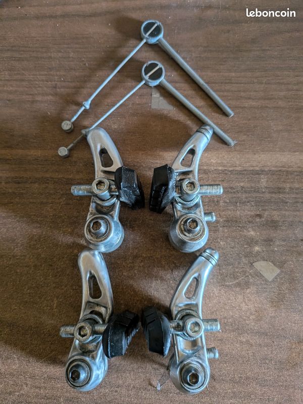 Paire d'étrier de frein avant et arrière en aluminium vélo vintage 1950