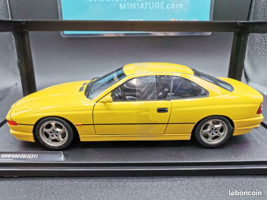 BMW 850 CSI E31 1990 Jaune Dakar - Solido 1/18 - S1807005 - Neuve