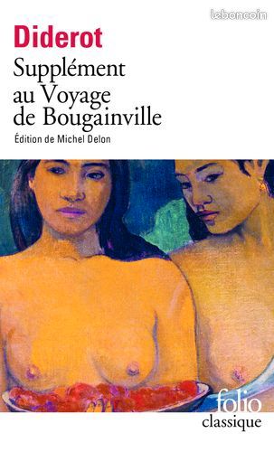 Livre de DIDEROT " Supplément au voyage de Bougainville" Folio classique 2006. Faire Offre (image 1)