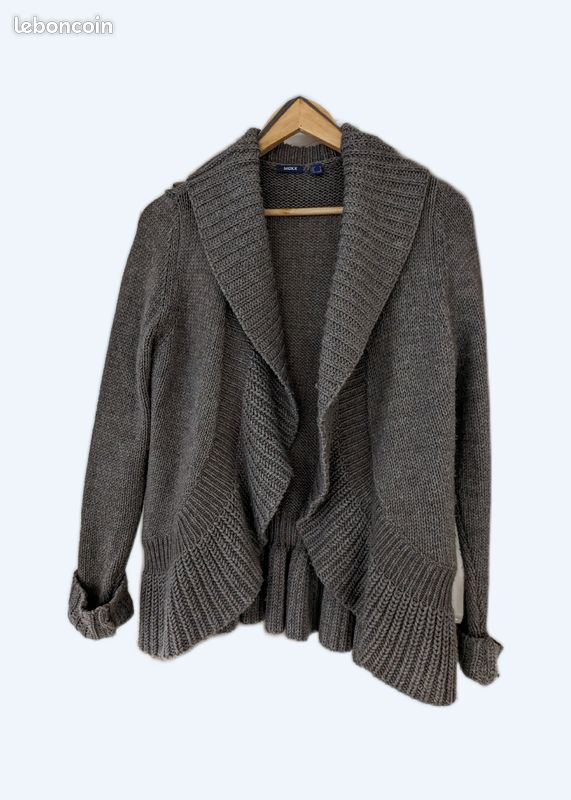 Veste cardigan à basques (image 1)