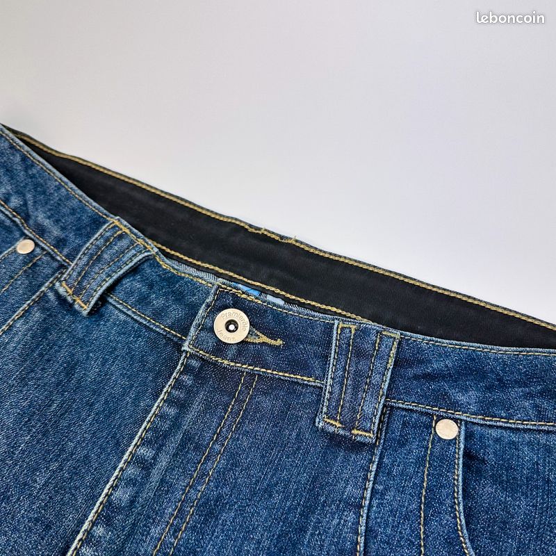 PREMIERÔLE Pantalon pantacourt / corsaire jean denim, taille haute (image 8)
