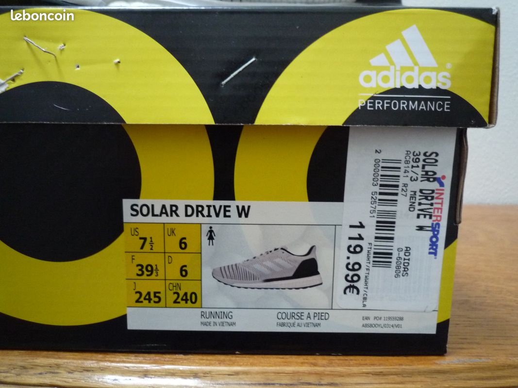 Intersport Adidas Solar Drive Basket Adidas Solar Drive W 39 1/3