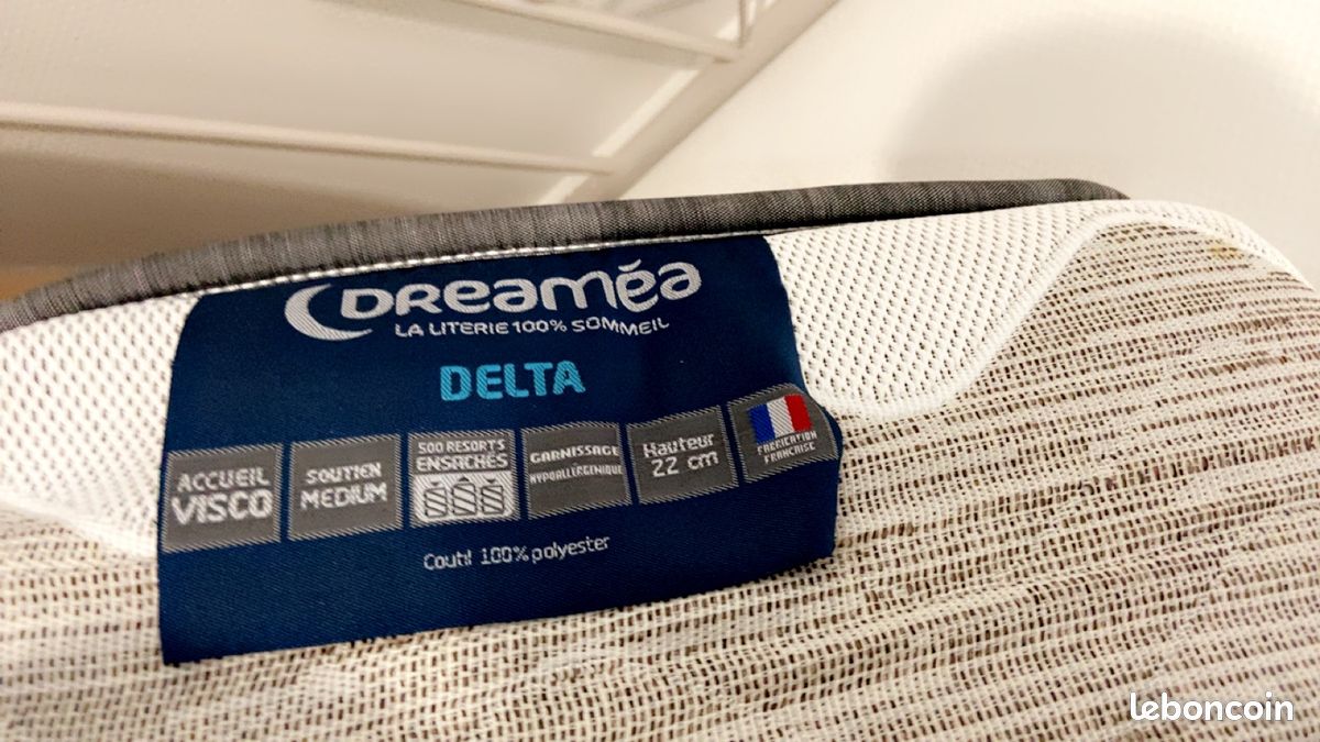 Lit et matelas (marque : 1 Dreamea Delta Matelas 140x190cm) (image 3)