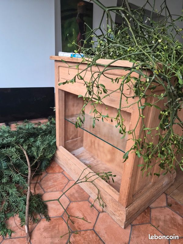 Ancien meuble de métier en chêne – style comptoir (image 3)