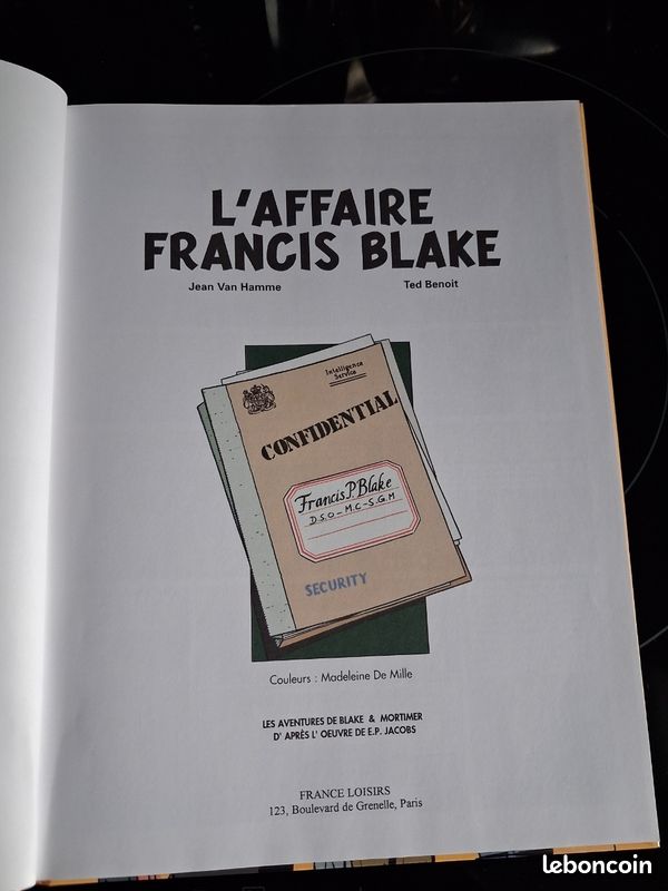 Les aventures de Blacke est Mortimer. L’affaire Francis Blake. Ted Benoît. Jean Van Hamme (image 5)