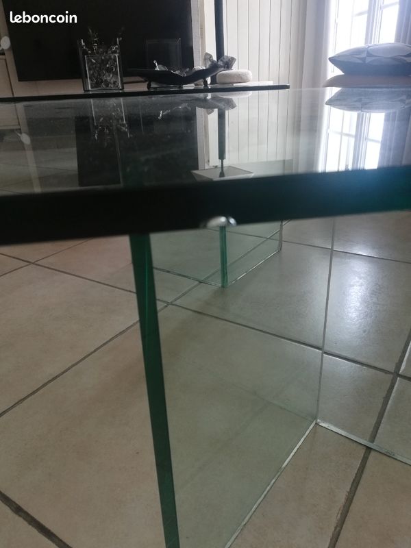 Table de salon verre , carrée (image 5)