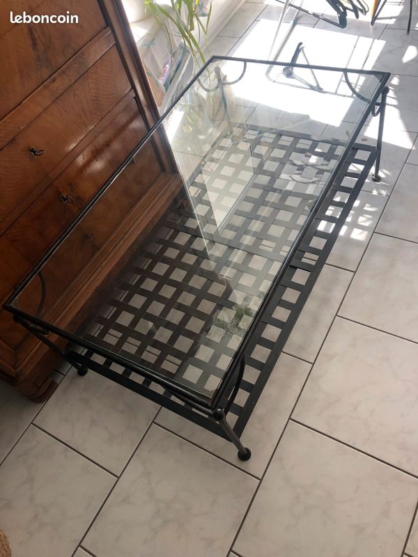 Table basse véritable fer forge (image 1)