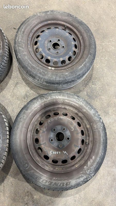 4 roue avec jante volkswagen caddy 195 65 r15 (image 5)