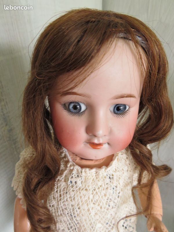 POUPÉE ARTICULÉE ANCIENNE Caoutchouc Cheveux Moulés 1940'S Très Bon État EUR 35,00 - FR