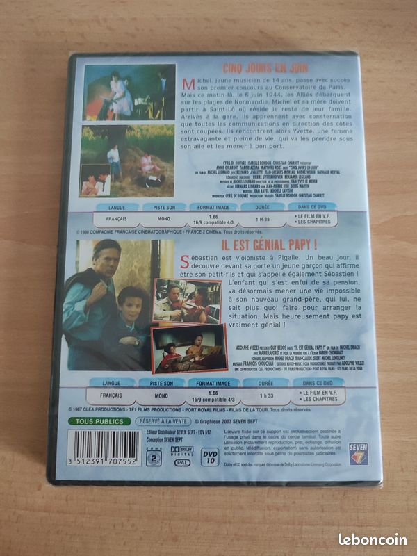 DVD 2 films Cinq jours en juin/Il est génial Papy (image 2)