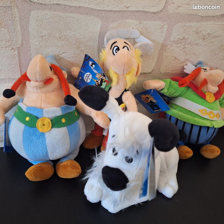Lot De 7 Peluches Astérix & Obélix – Collector 60 Ans Lidl – Neuf + Poster Offert