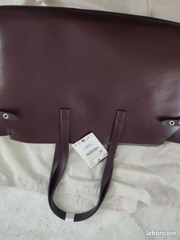 Sac Maxi Shopper zara bordeau (image 3)