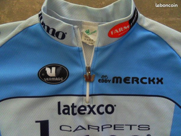 Maillot Cycliste Vintage Lotto Vermarc, Taille M - Livraison Offerte