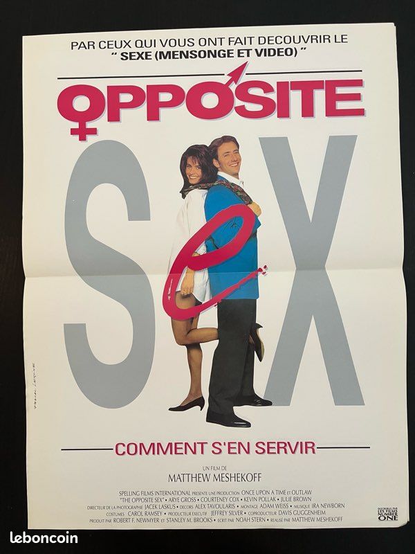 Affiche cinéma petit format rétro vintage années 90 Opposite Sex  